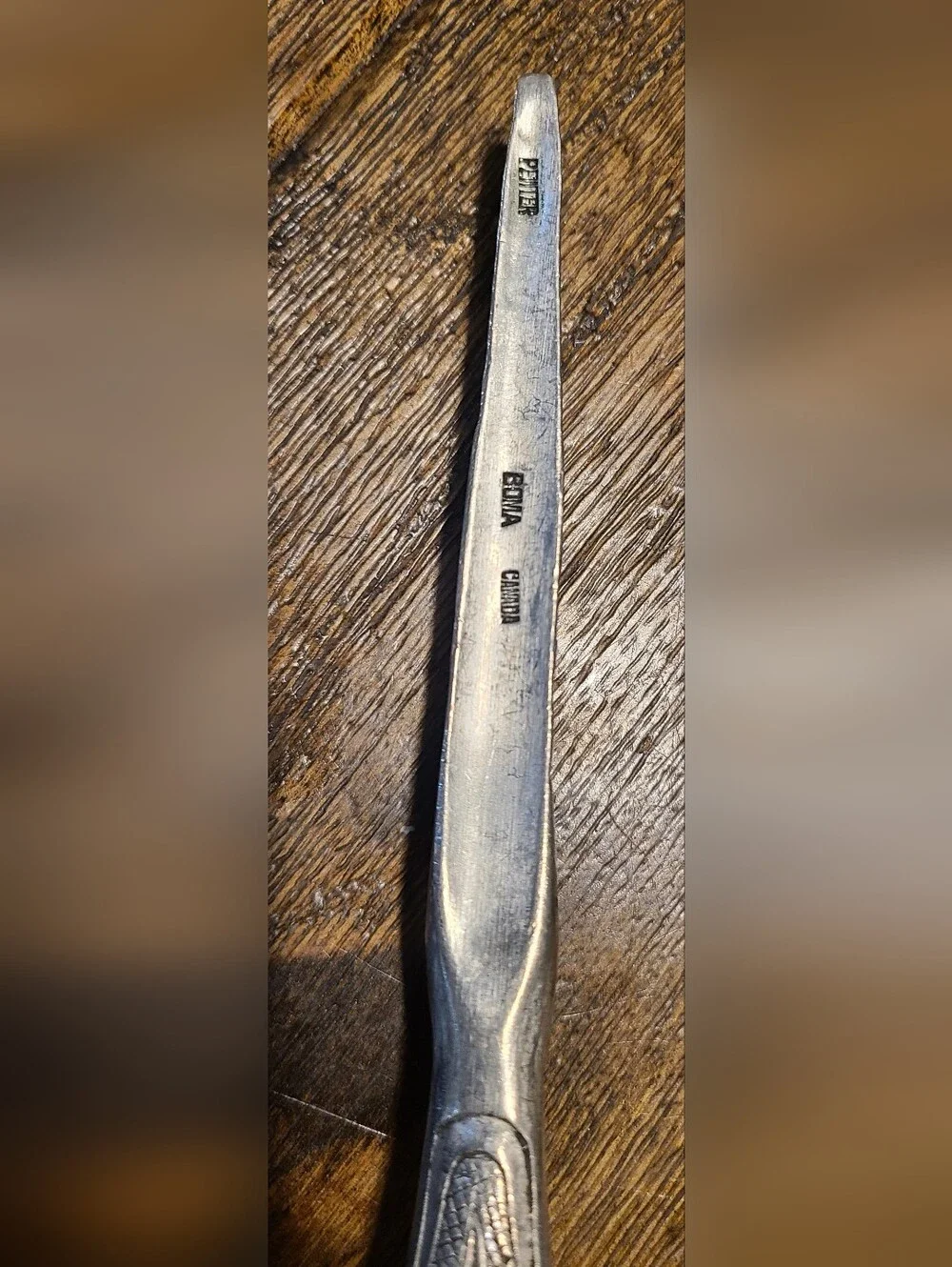 Vintage Boma Canada Pewter Totem Serving Fork